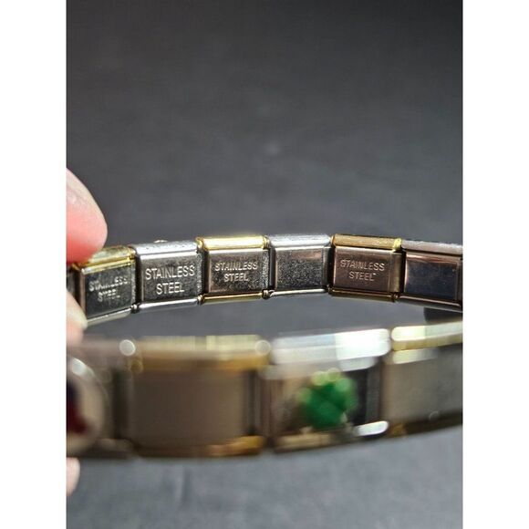 Silver tone Italian charm bracelet - Picture 6 of 10